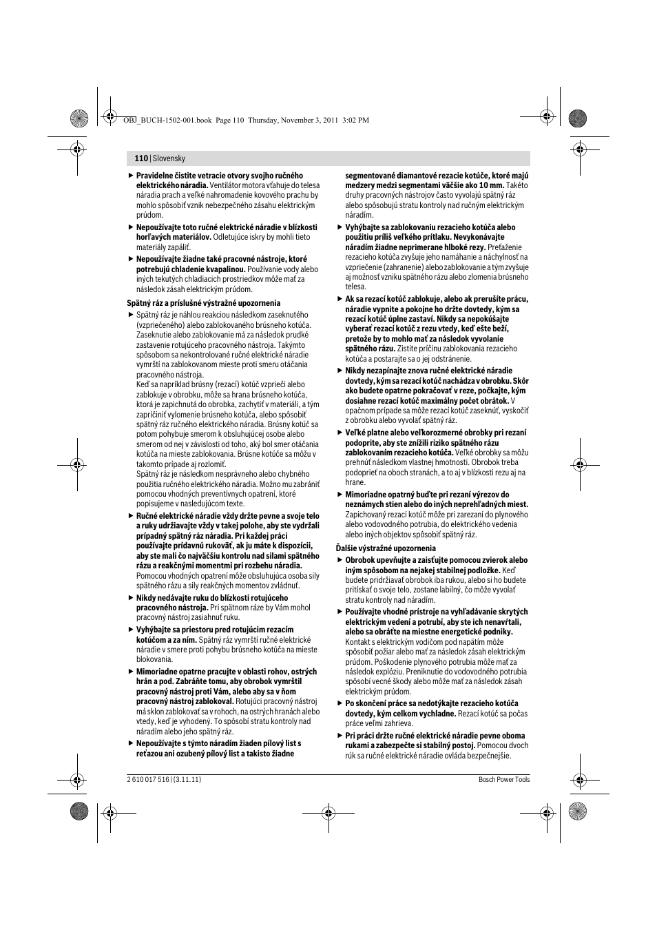 Bosch GCT 115 Professional User Manual | Page 110 / 205