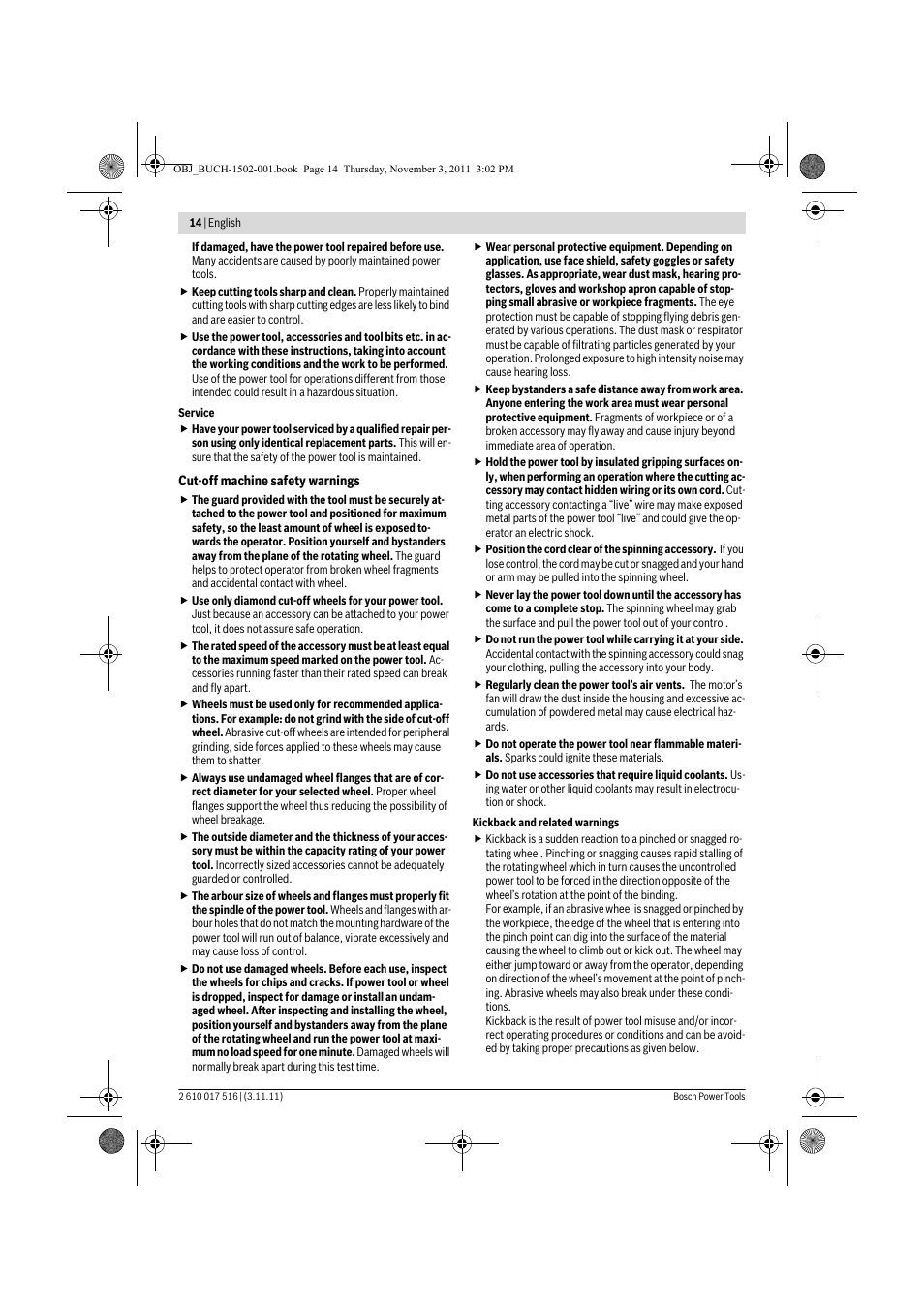 Bosch GCT 115 Professional User Manual | Page 14 / 205