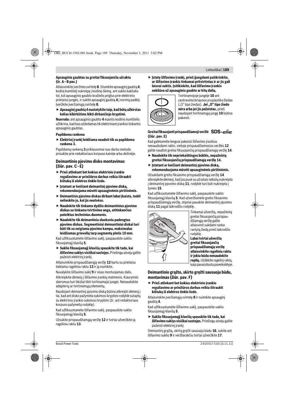Bosch GCT 115 Professional User Manual | Page 189 / 205