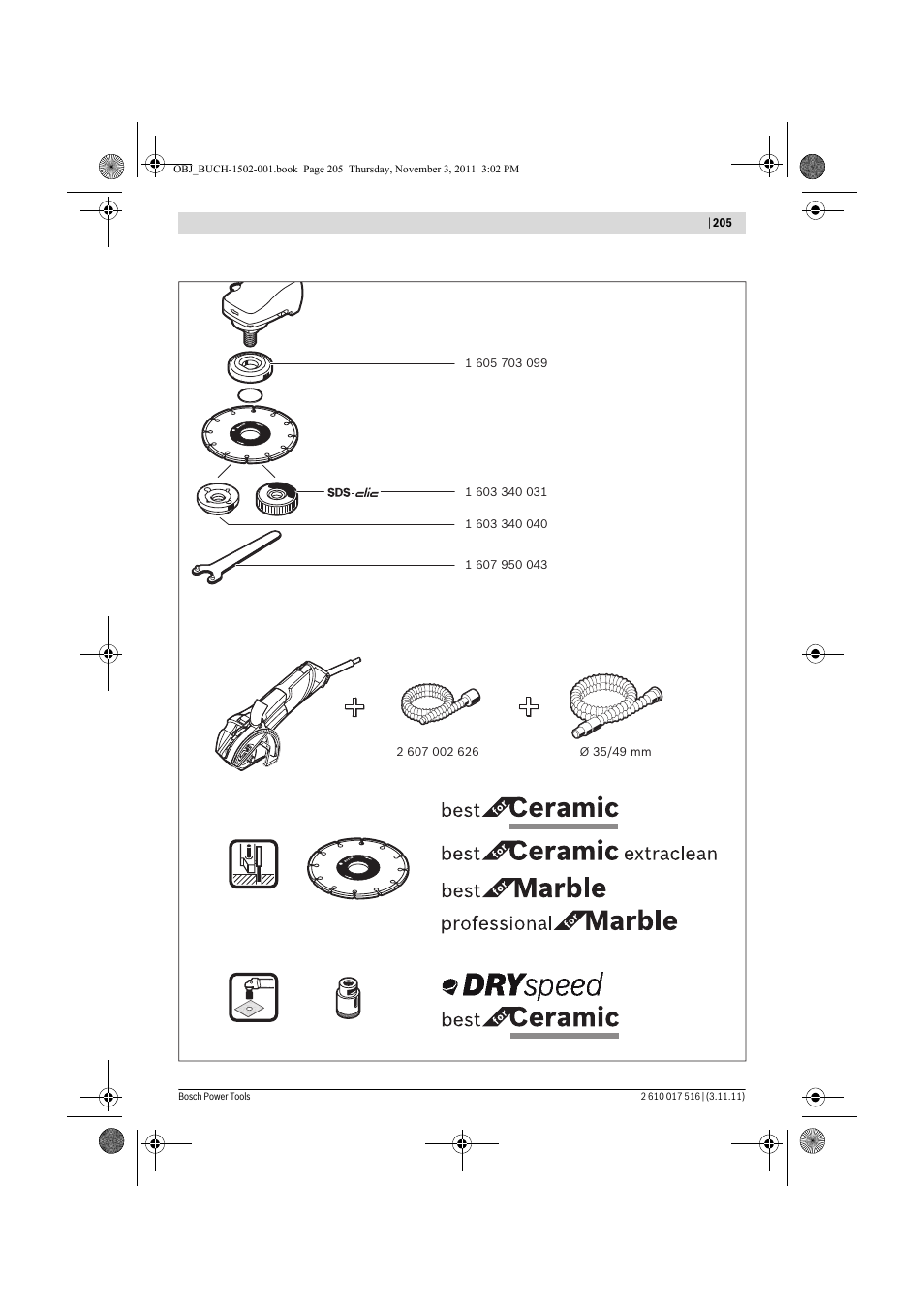 Bosch GCT 115 Professional User Manual | Page 205 / 205