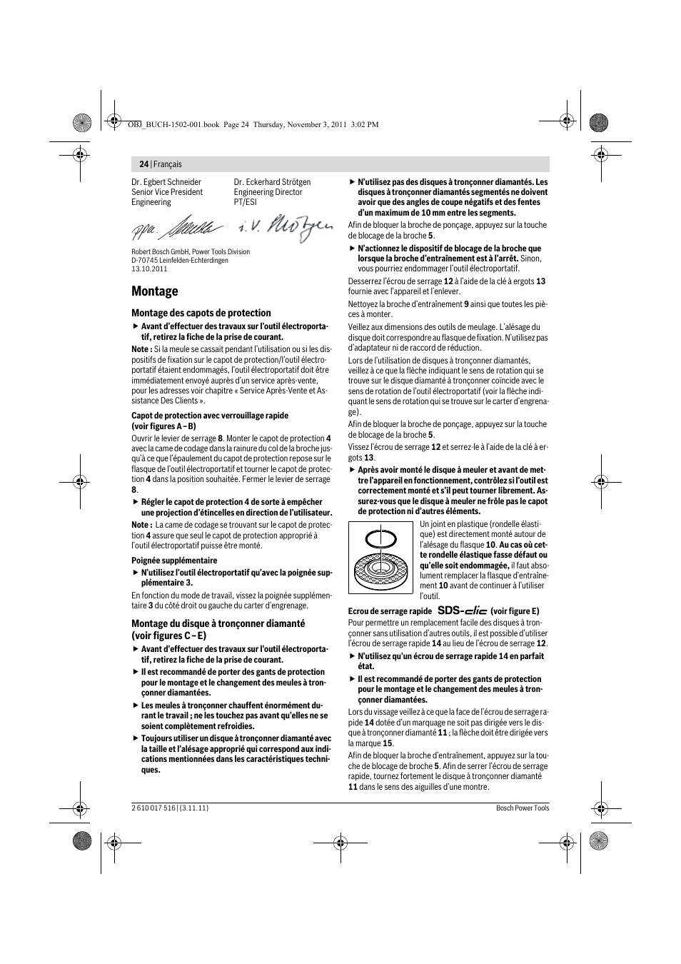 Montage | Bosch GCT 115 Professional User Manual | Page 24 / 205