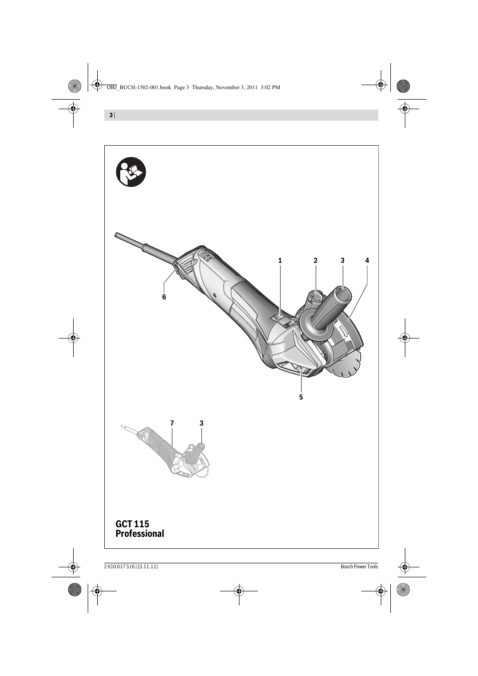 Gct 115 professional | Bosch GCT 115 Professional User Manual | Page 3 / 205