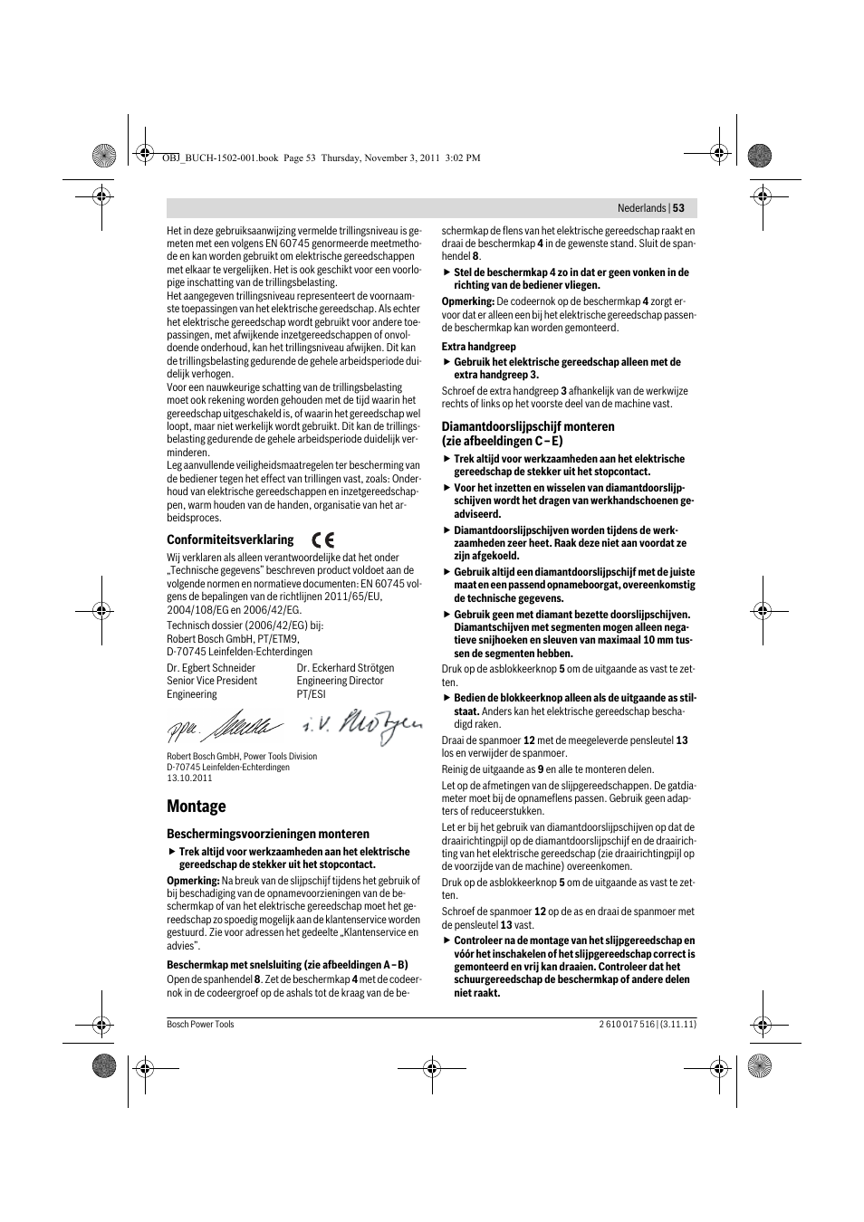 Montage | Bosch GCT 115 Professional User Manual | Page 53 / 205