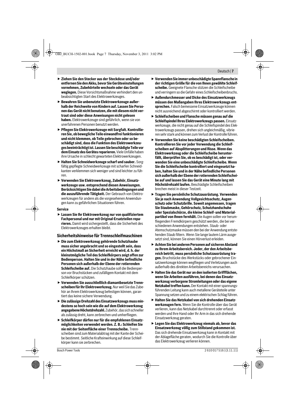 Bosch GCT 115 Professional User Manual | Page 7 / 205