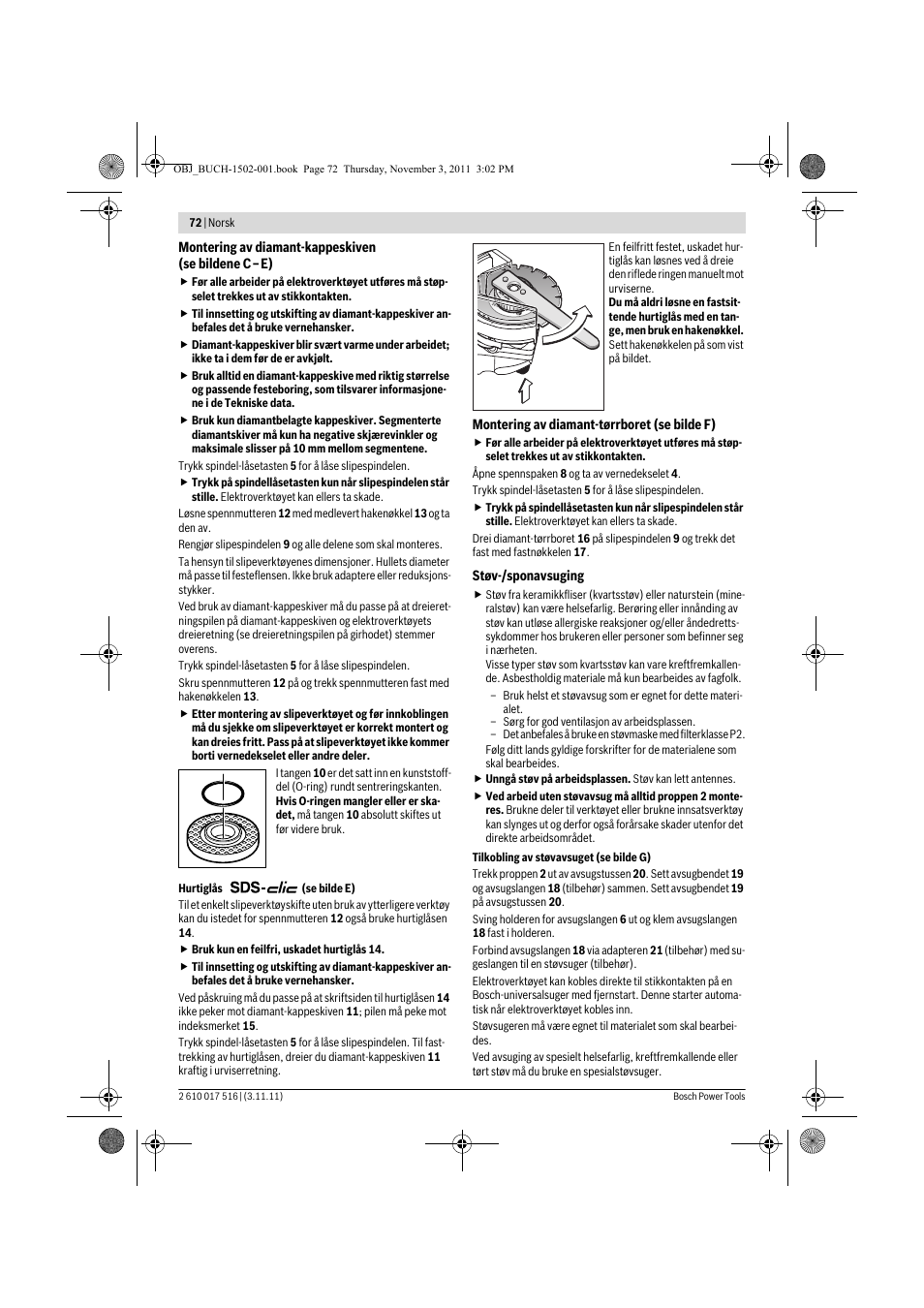 Bosch GCT 115 Professional User Manual | Page 72 / 205