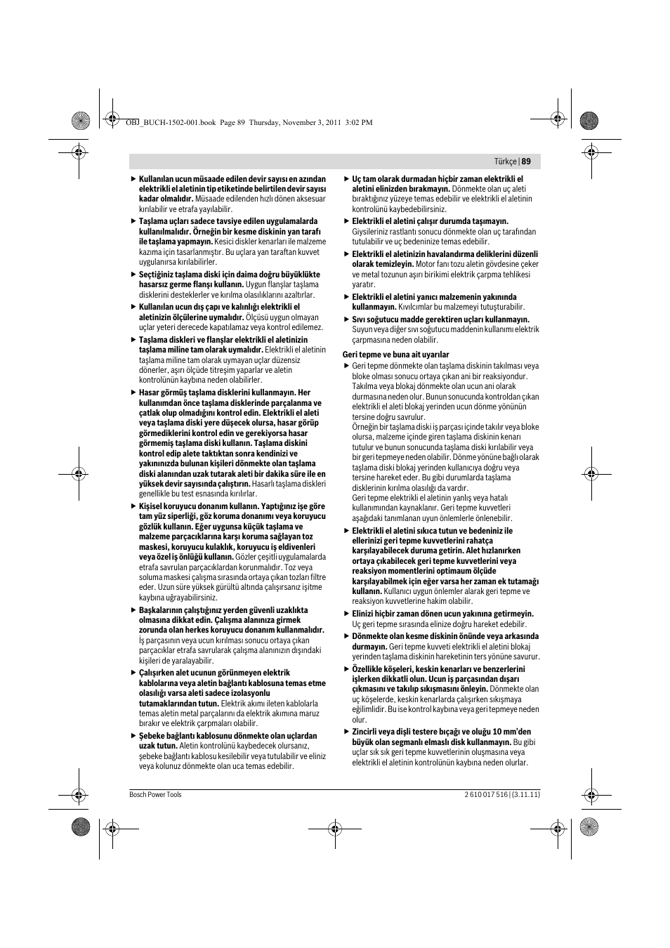 Bosch GCT 115 Professional User Manual | Page 89 / 205