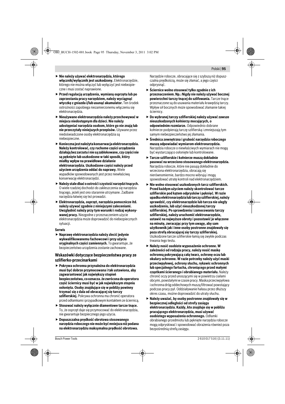 Bosch GCT 115 Professional User Manual | Page 95 / 205