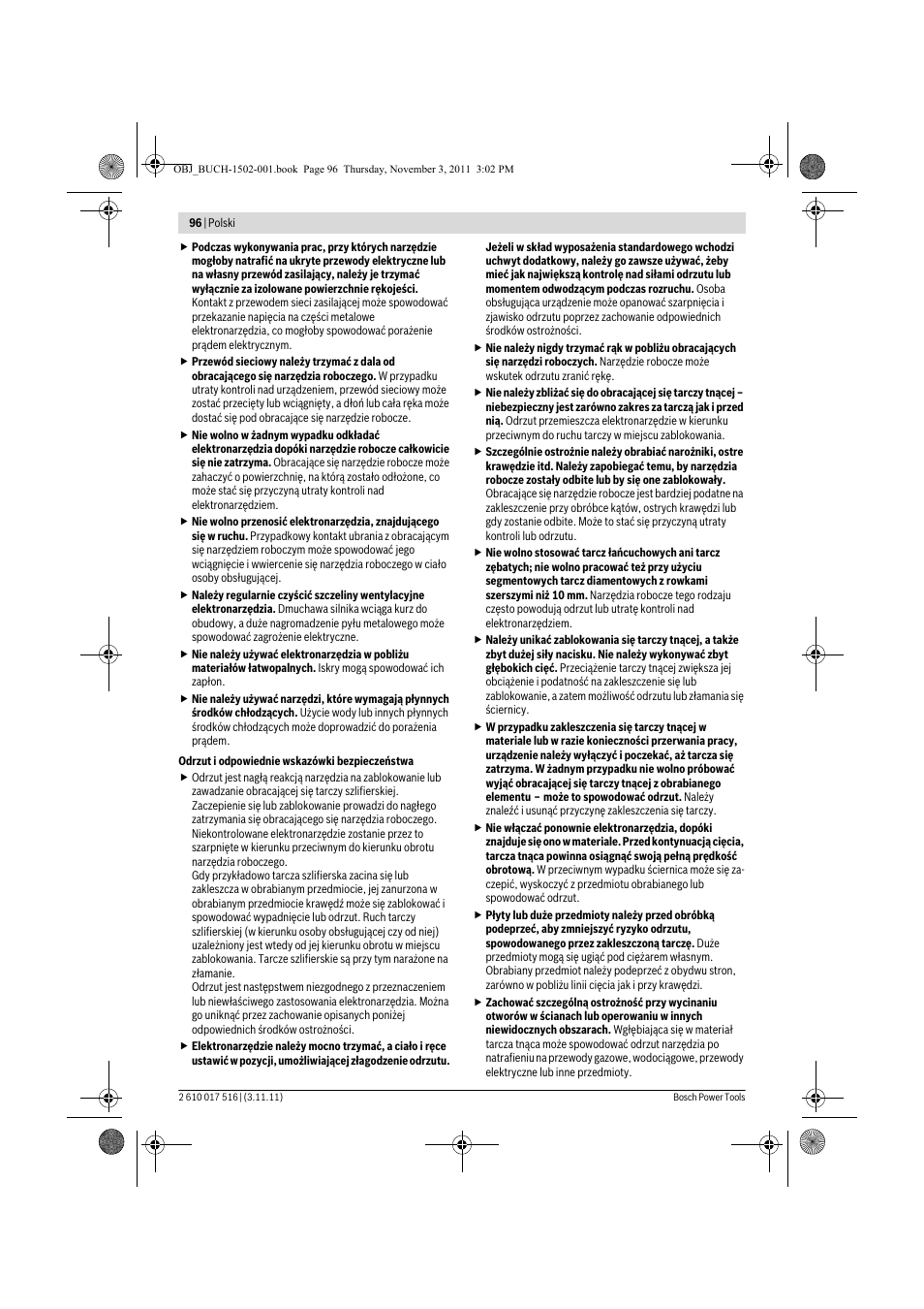 Bosch GCT 115 Professional User Manual | Page 96 / 205