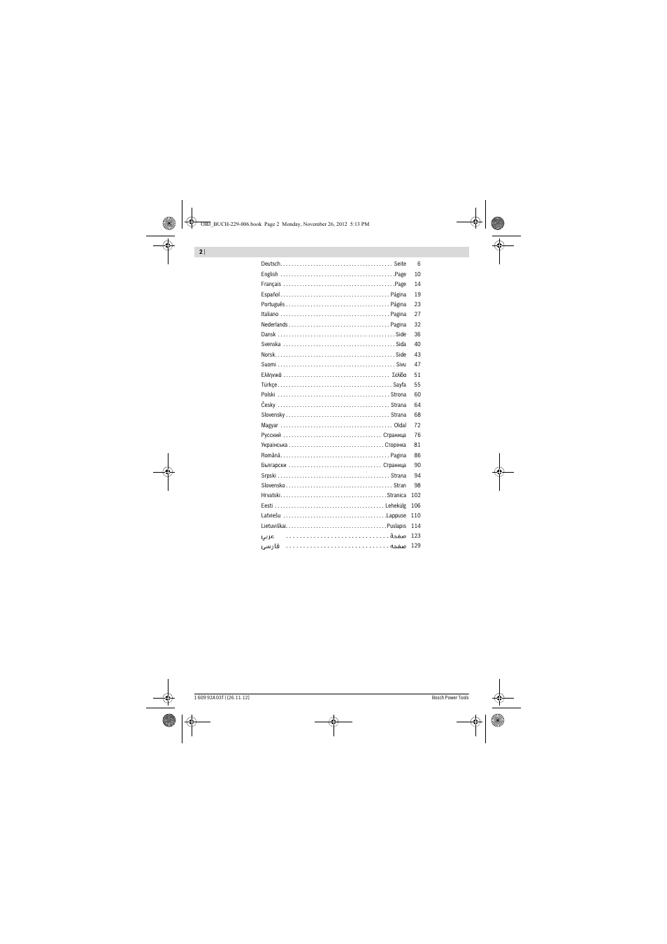 Bosch GSH Professional 16-28 User Manual | Page 2 / 130