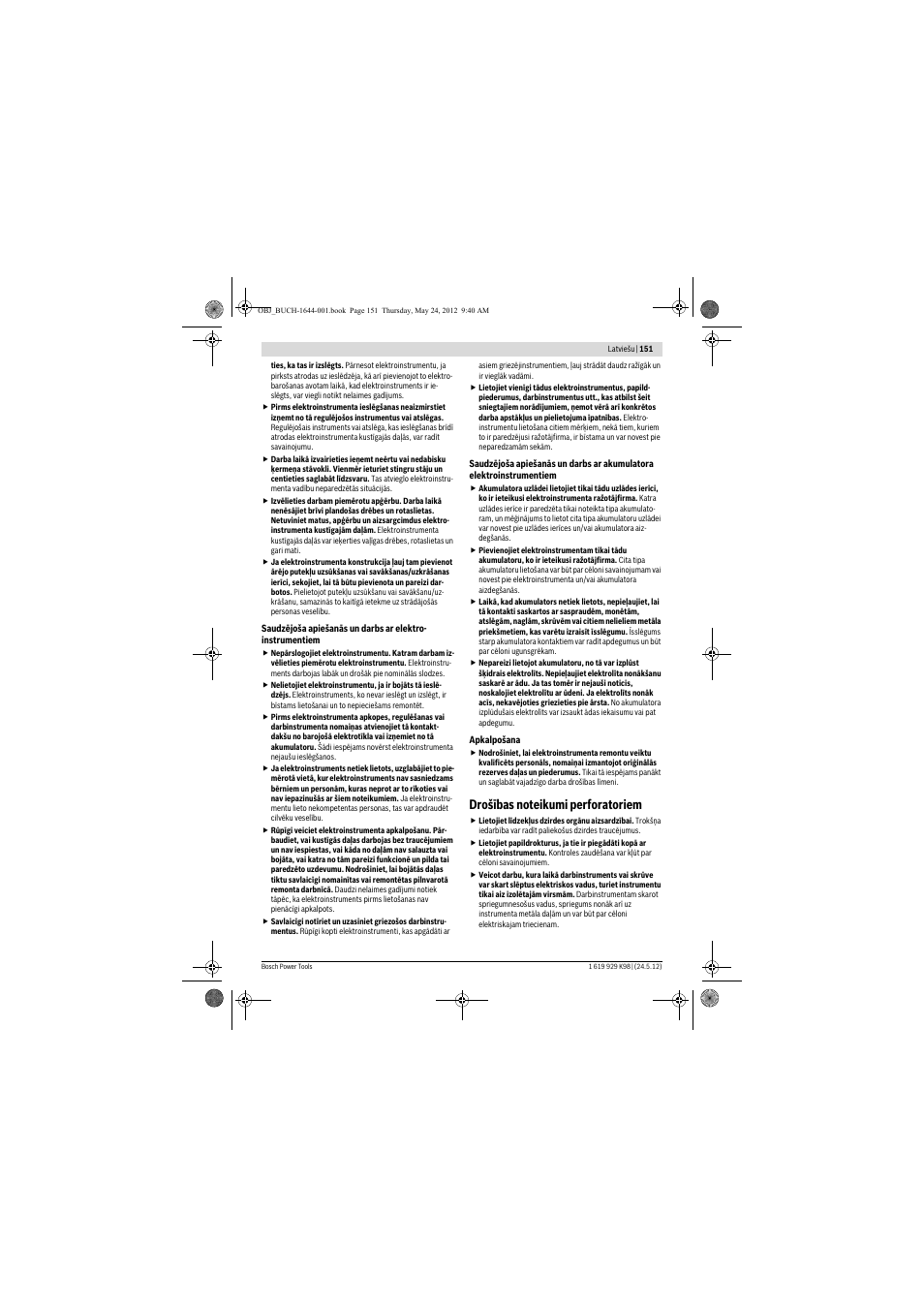 Bosch GBH 18 V-EC Professional User Manual | Page 151 / 180