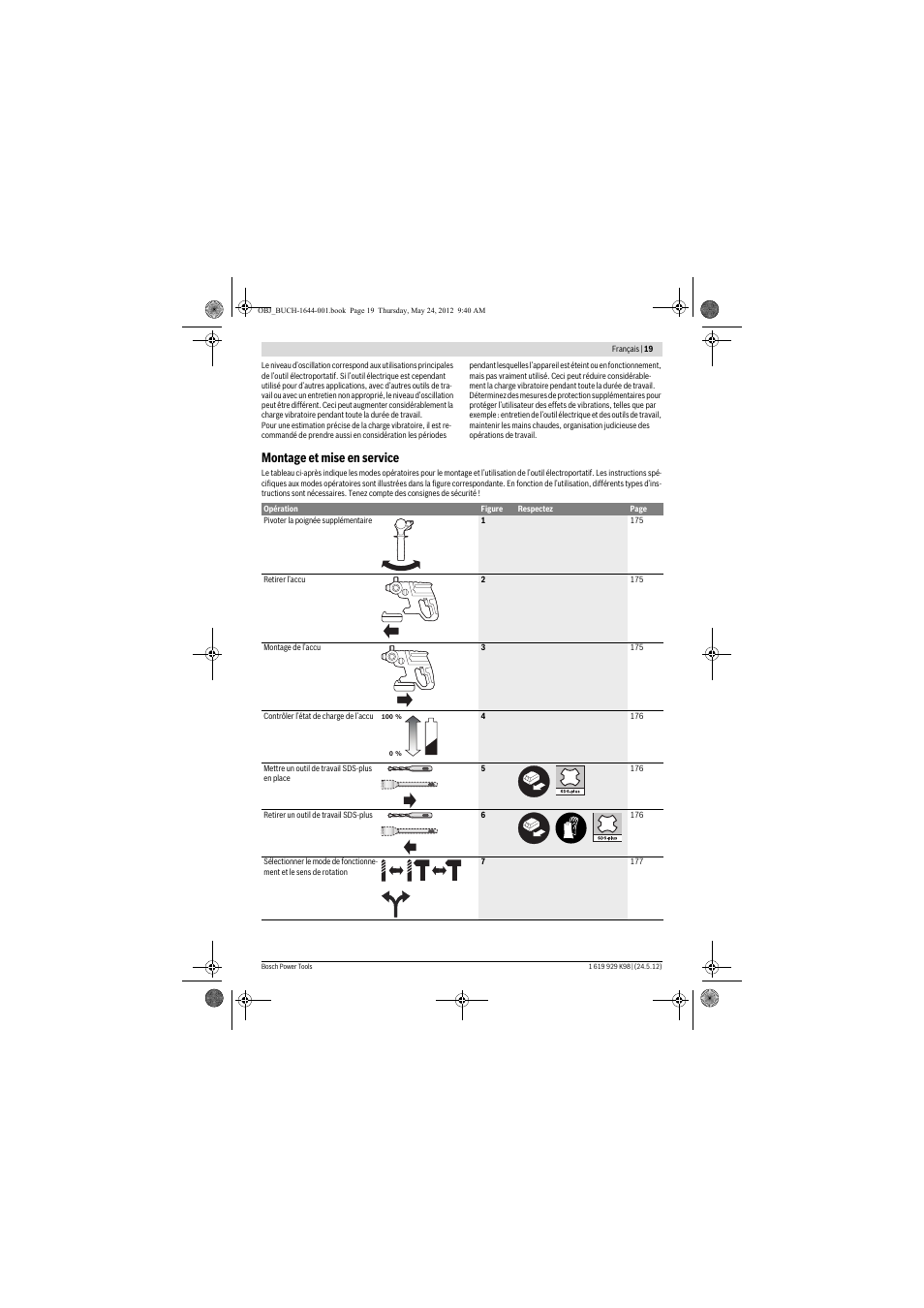 Montage et mise en service | Bosch GBH 18 V-EC Professional User Manual | Page 19 / 180