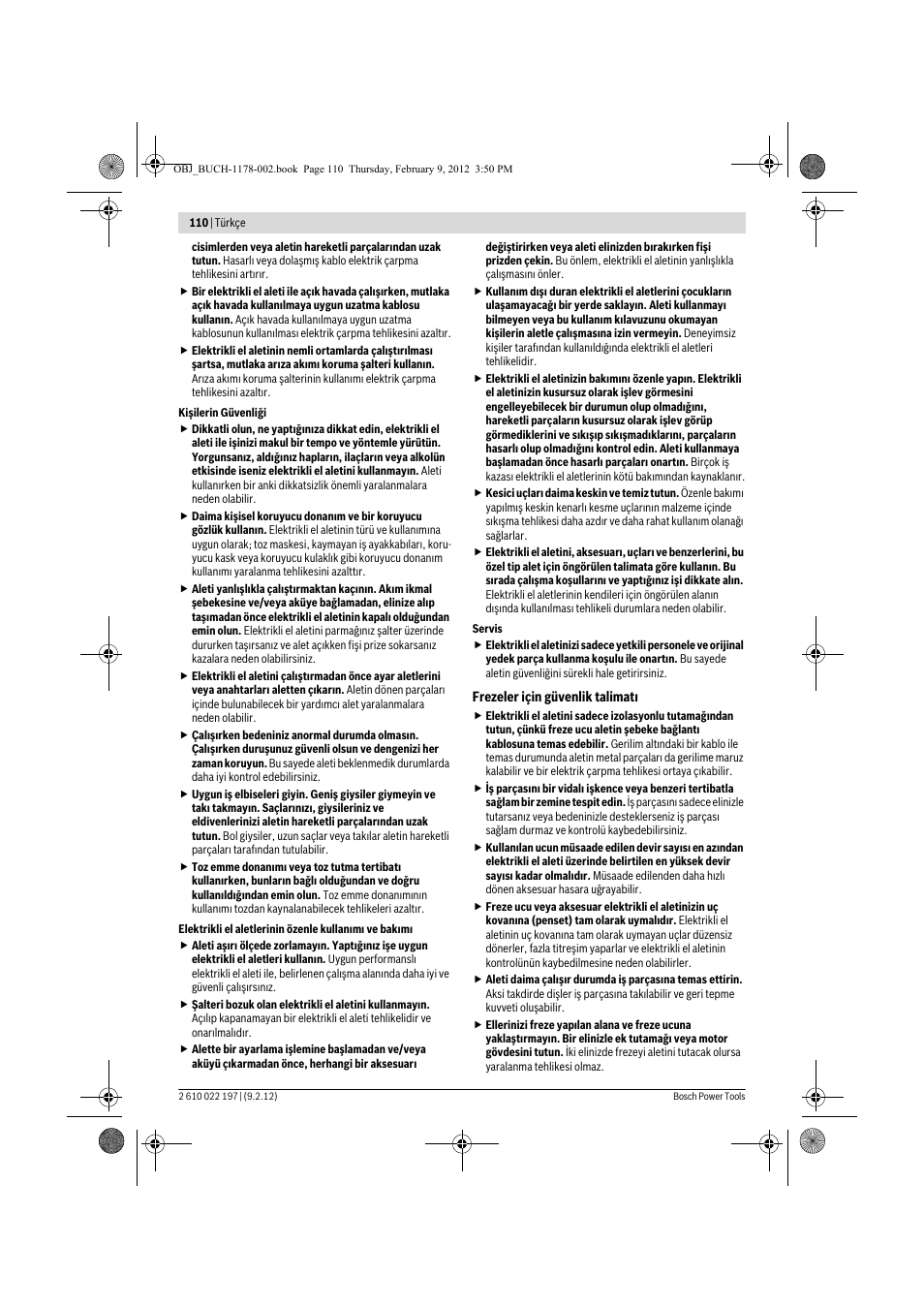 Bosch GMF 1600 CE Professional User Manual | Page 110 / 255