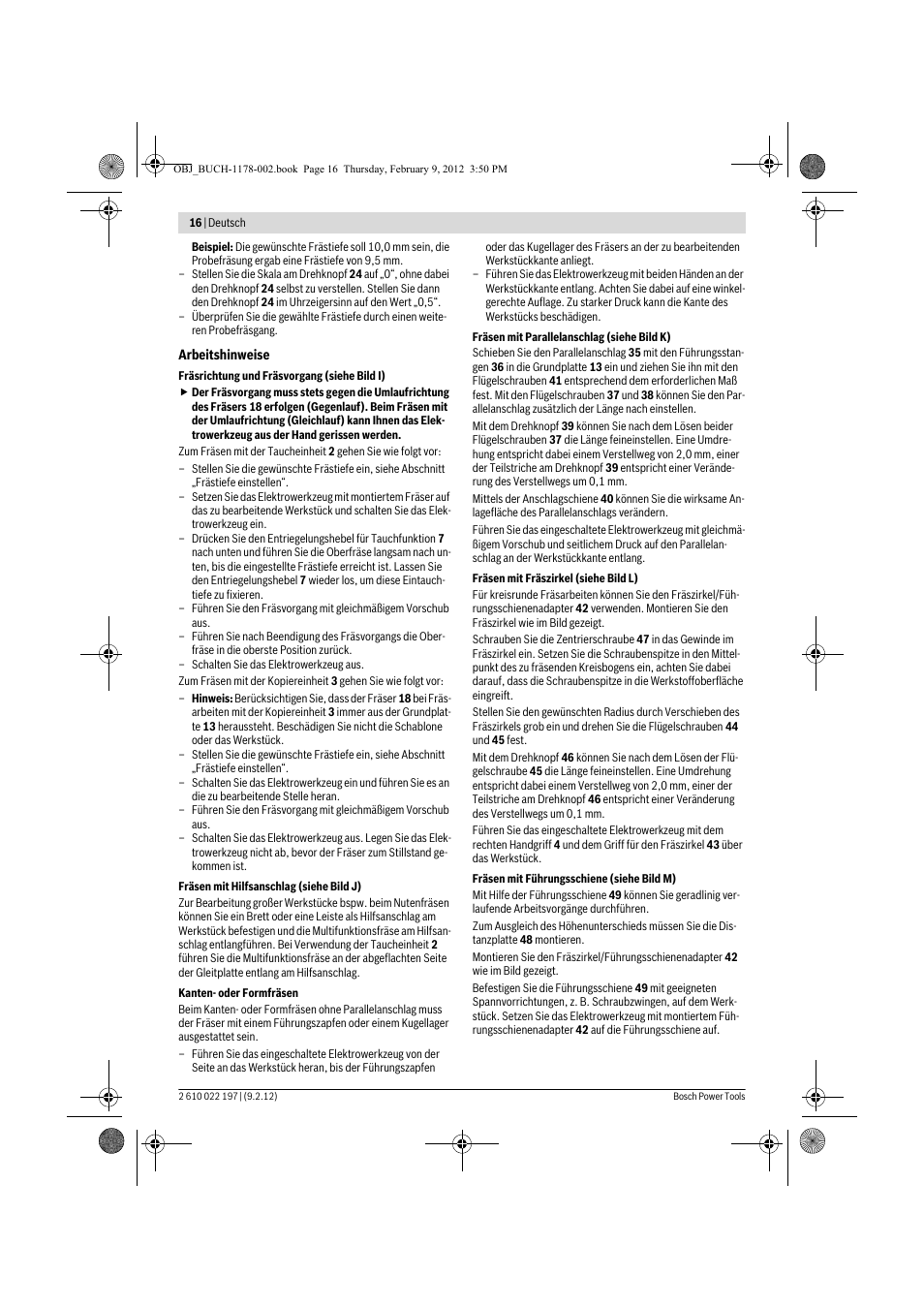 Bosch GMF 1600 CE Professional User Manual | Page 16 / 255