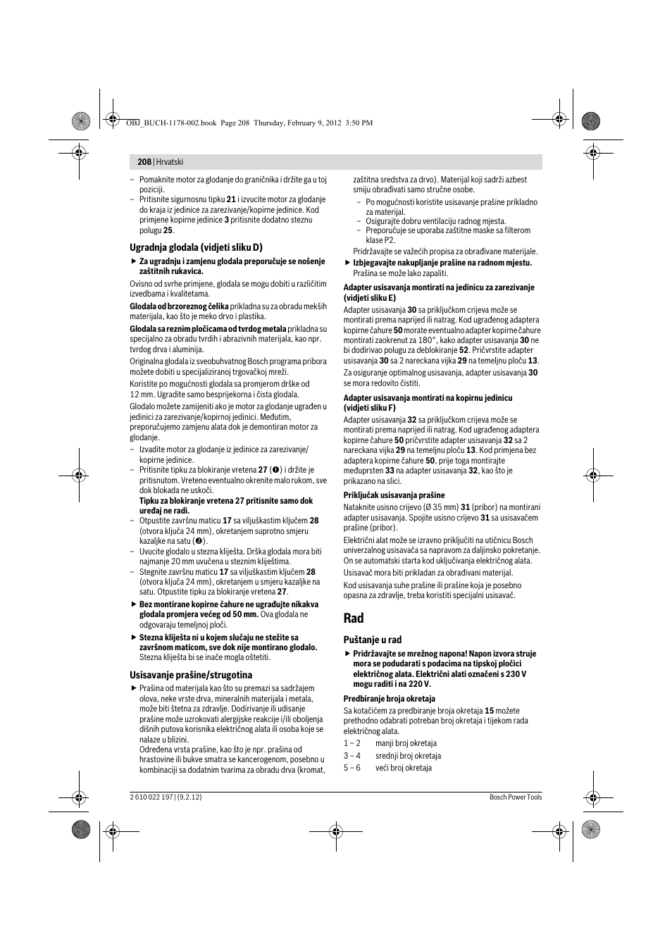 Bosch GMF 1600 CE Professional User Manual | Page 208 / 255