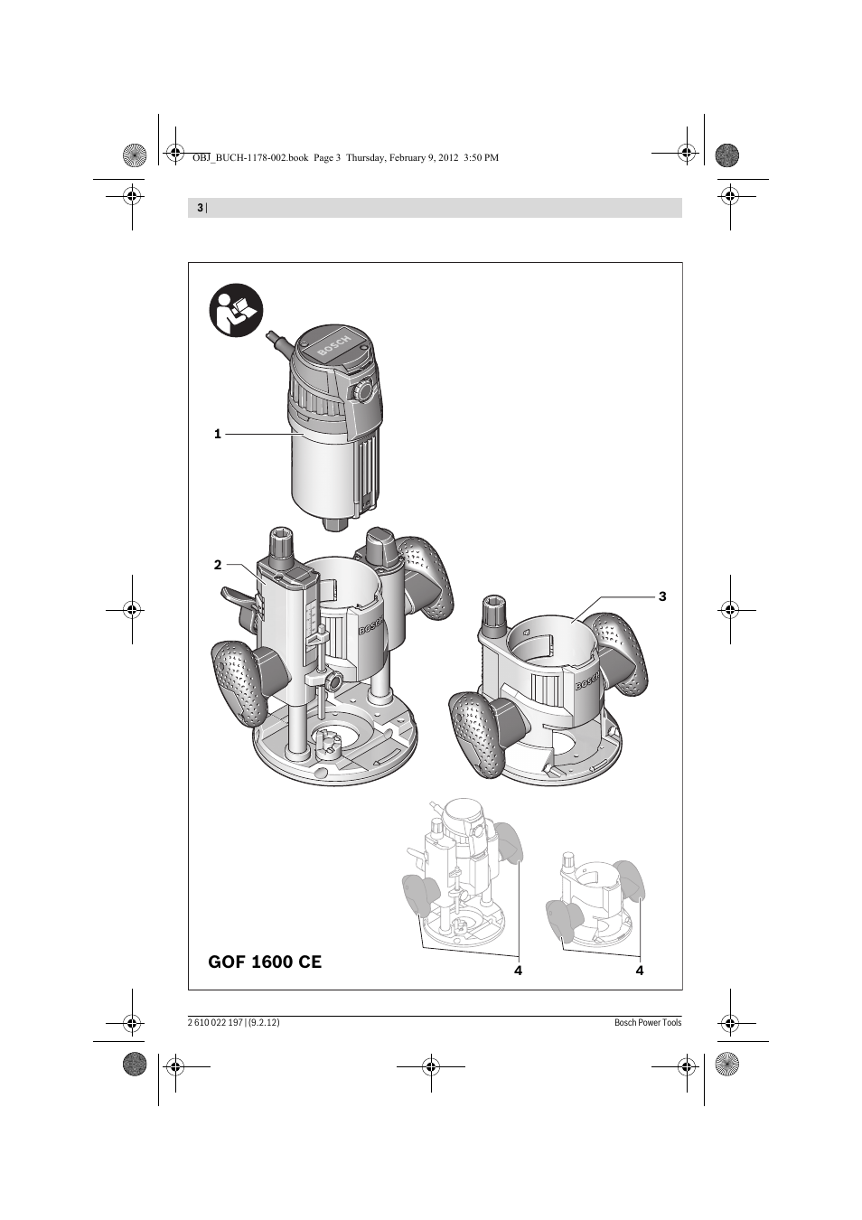 Gof 1600 ce | Bosch GMF 1600 CE Professional User Manual | Page 3 / 255