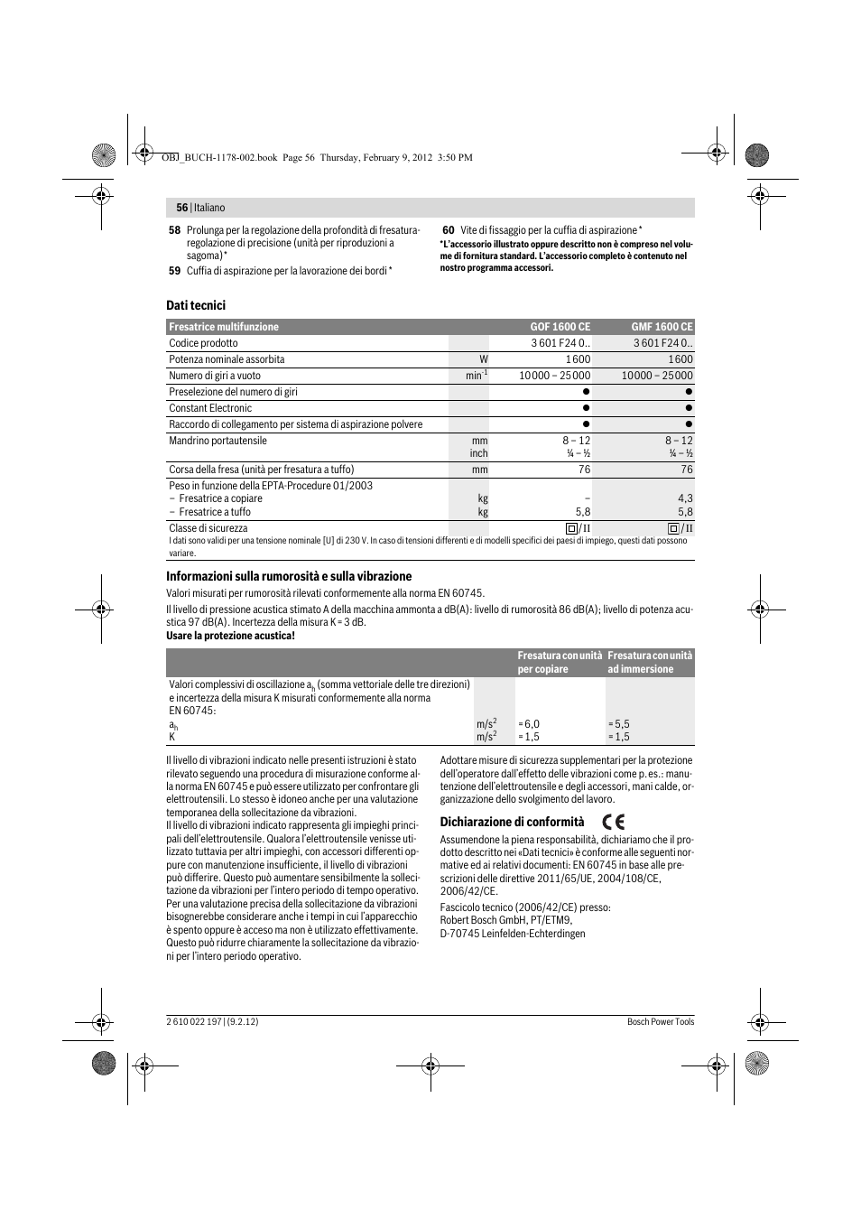 Bosch GMF 1600 CE Professional User Manual | Page 56 / 255