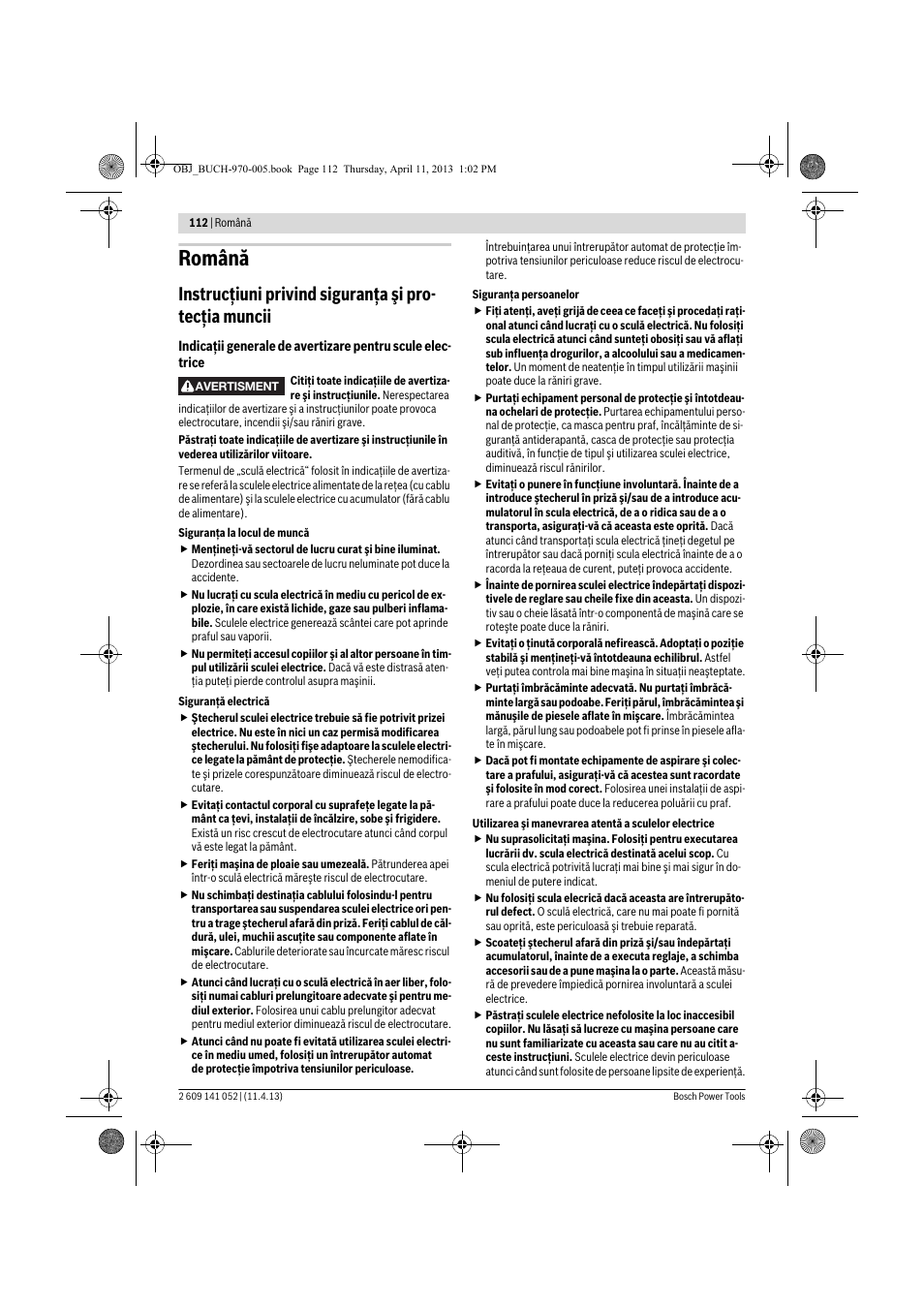 Română | Bosch GSR 10,8-2-LI Professional User Manual | Page 112 / 169