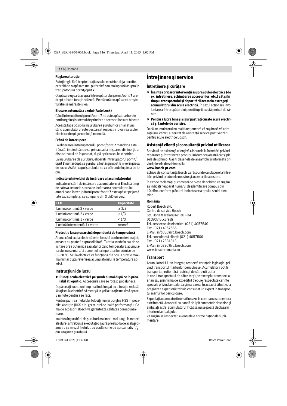 Întreţinere şi service | Bosch GSR 10,8-2-LI Professional User Manual | Page 116 / 169