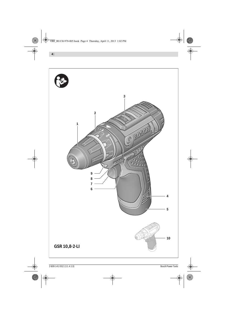 Gsr 10,8-2-li | Bosch GSR 10,8-2-LI Professional User Manual | Page 4 / 169