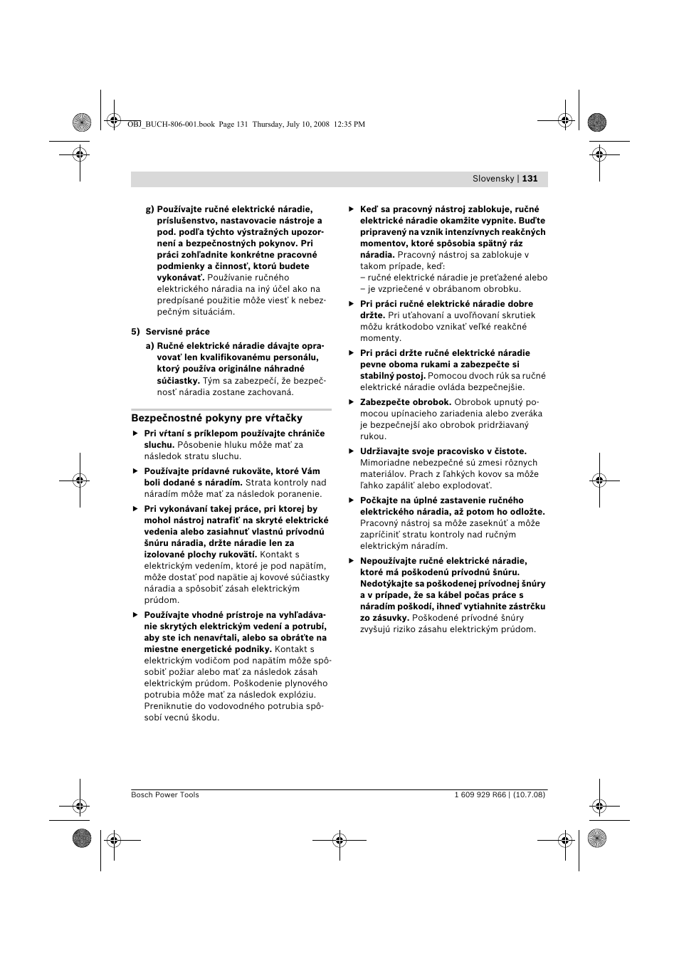 Bosch GSB 16 RE Professional User Manual | Page 131 / 229