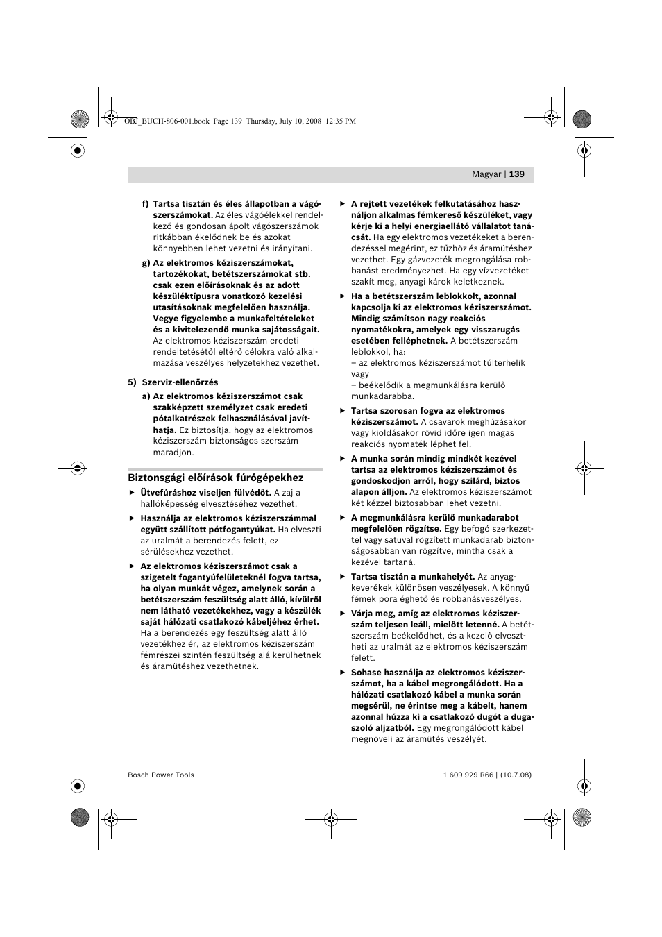 Bosch GSB 16 RE Professional User Manual | Page 139 / 229