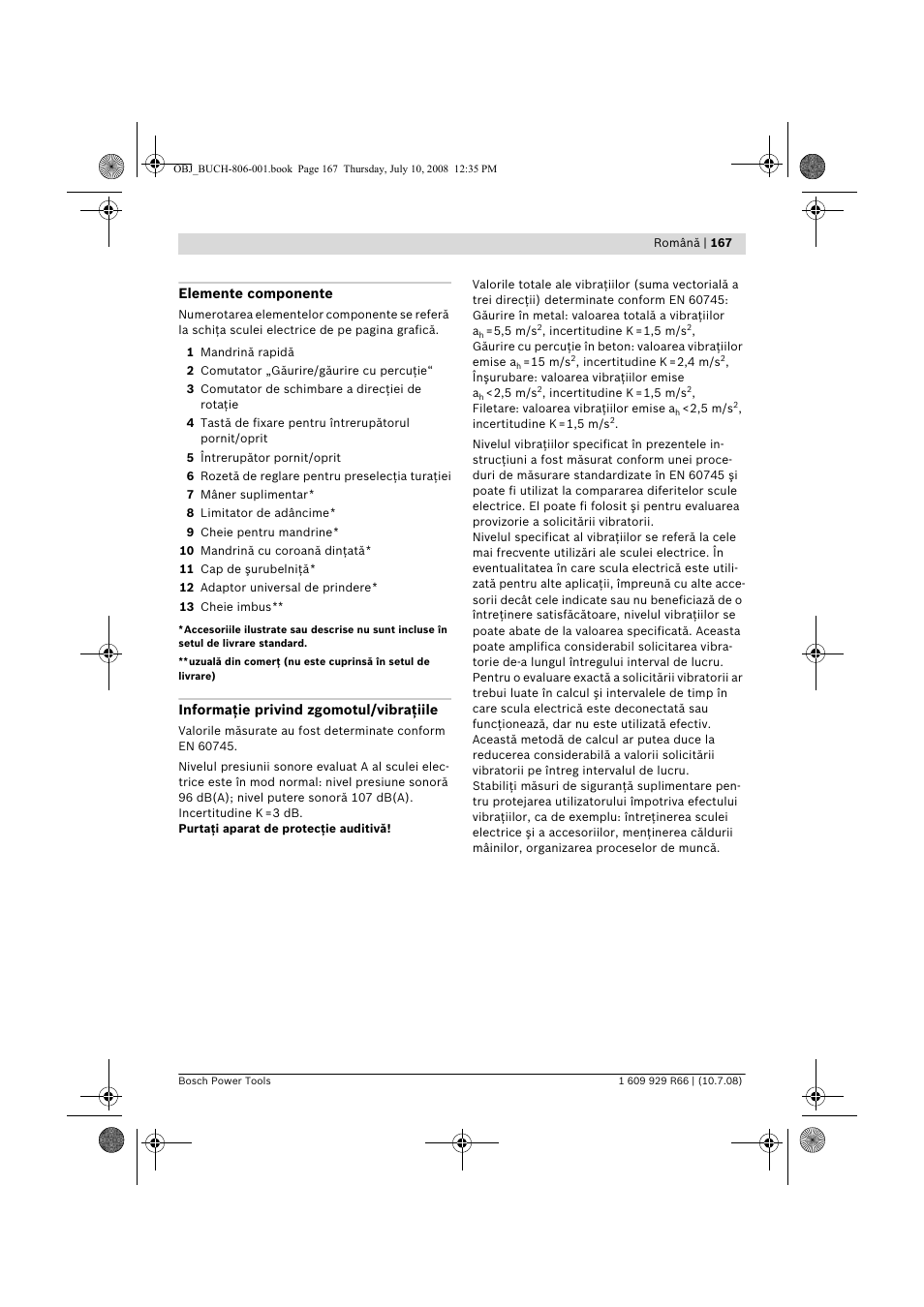 Bosch GSB 16 RE Professional User Manual | Page 167 / 229