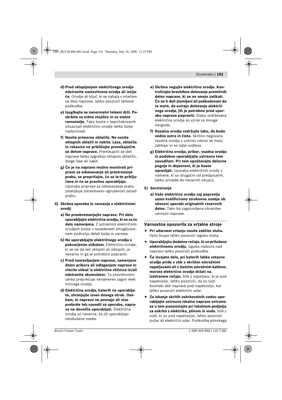 Bosch GSB 16 RE Professional User Manual | Page 191 / 229