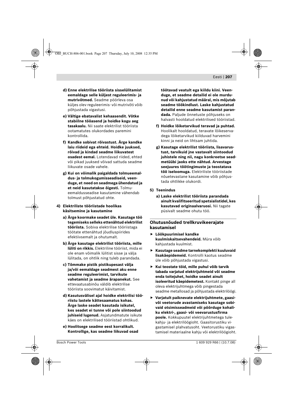 Bosch GSB 16 RE Professional User Manual | Page 207 / 229