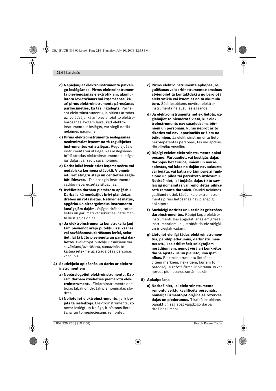 Bosch GSB 16 RE Professional User Manual | Page 214 / 229