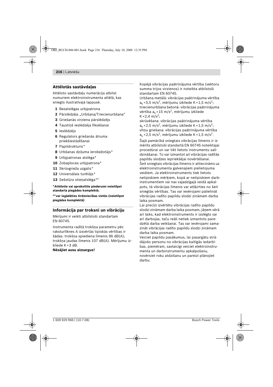 Bosch GSB 16 RE Professional User Manual | Page 216 / 229