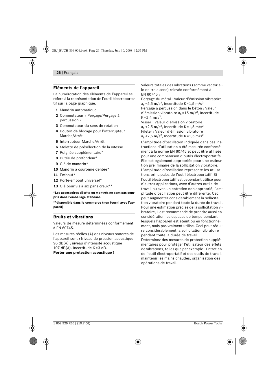 Bosch GSB 16 RE Professional User Manual | Page 26 / 229