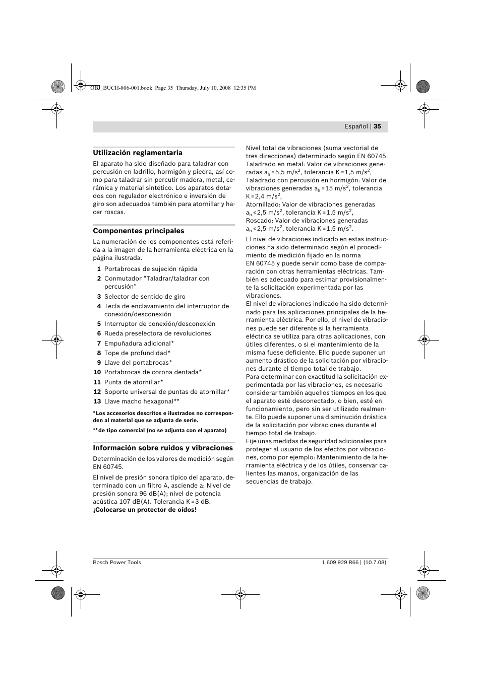 Bosch GSB 16 RE Professional User Manual | Page 35 / 229