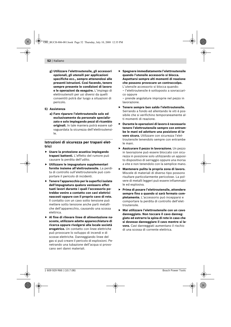 Bosch GSB 16 RE Professional User Manual | Page 52 / 229