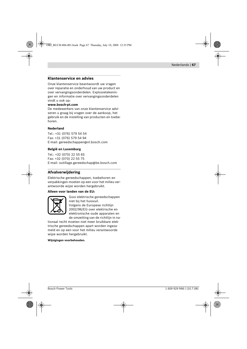 Bosch GSB 16 RE Professional User Manual | Page 67 / 229