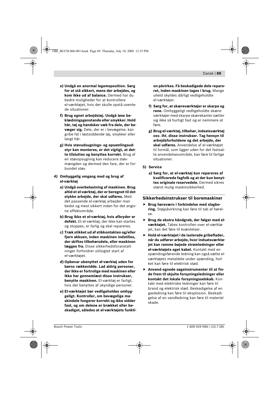 Bosch GSB 16 RE Professional User Manual | Page 69 / 229