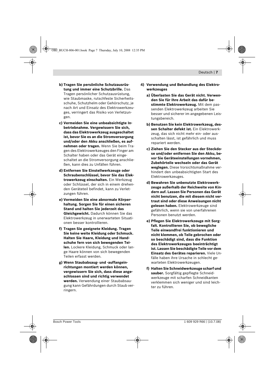 Bosch GSB 16 RE Professional User Manual | Page 7 / 229