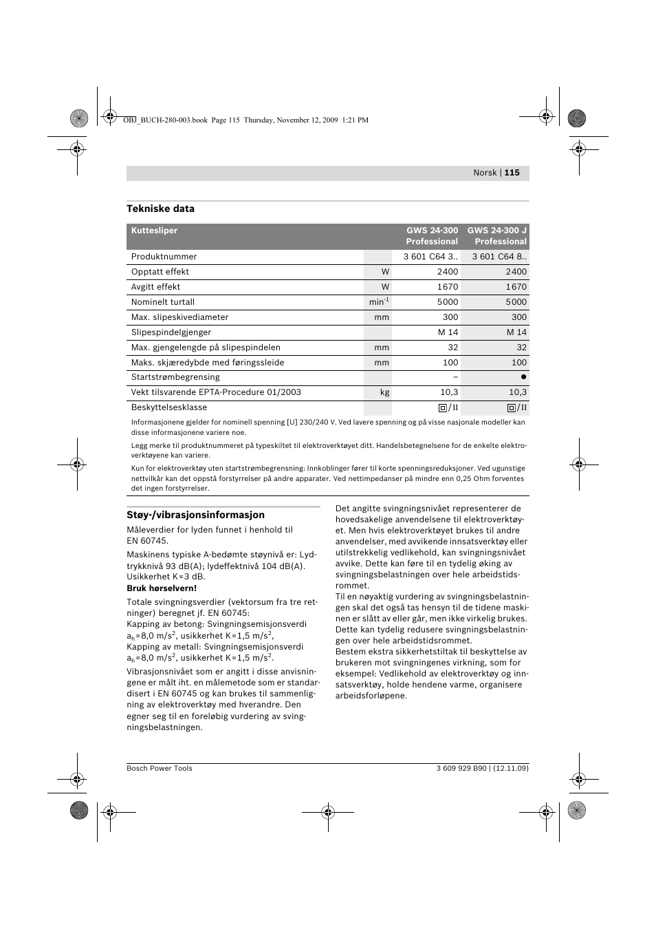 Bosch GWS Professional 24-300 User Manual | Page 115 / 337