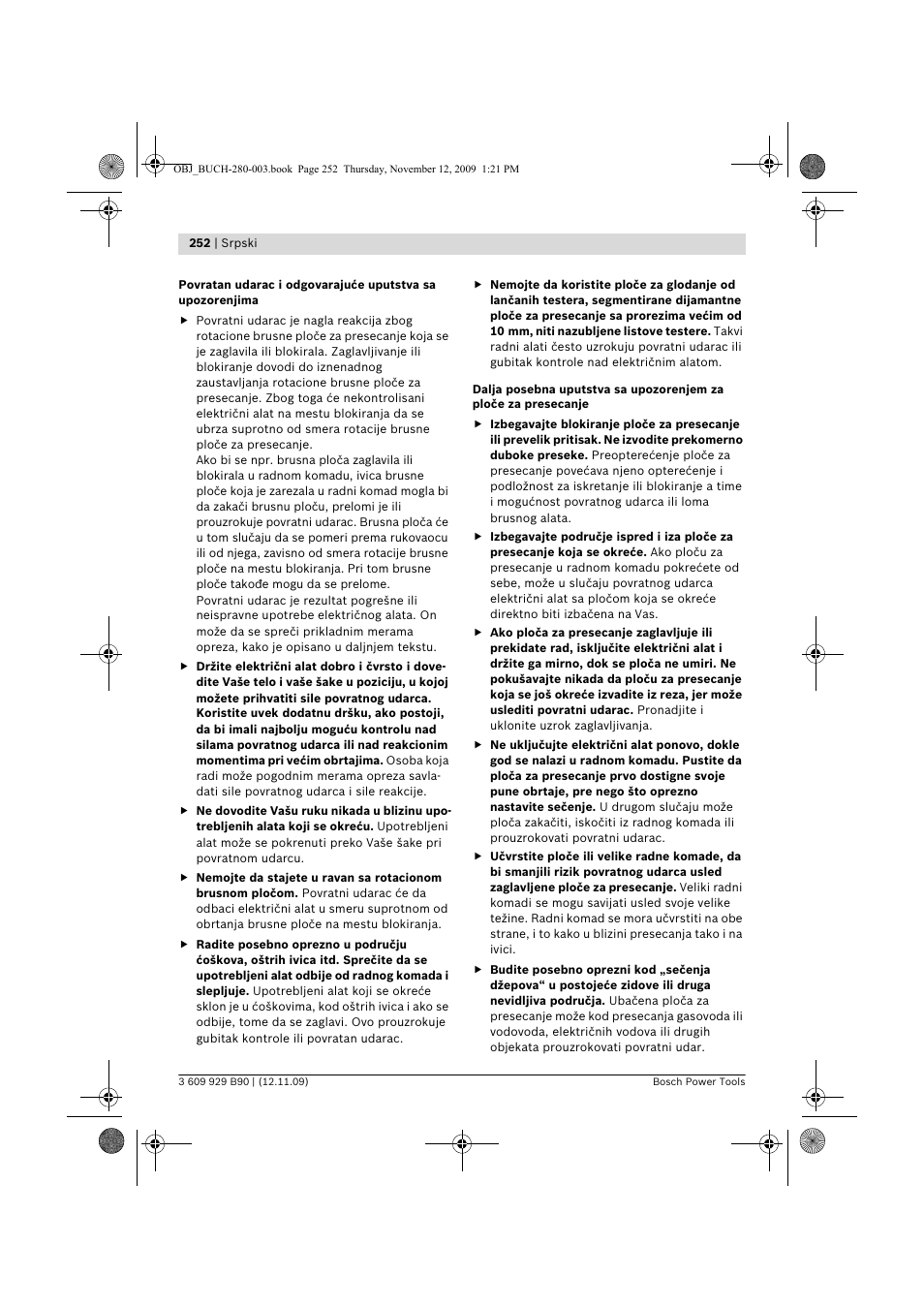 Bosch GWS Professional 24-300 User Manual | Page 252 / 337