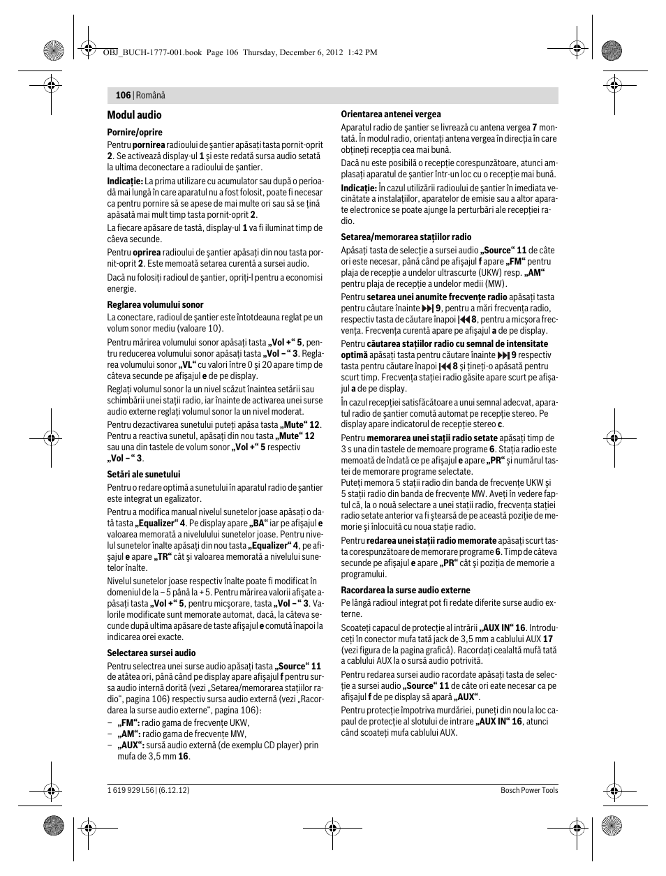 Bosch GML SoundBoxx Professional 14,4 V User Manual | Page 106 / 157