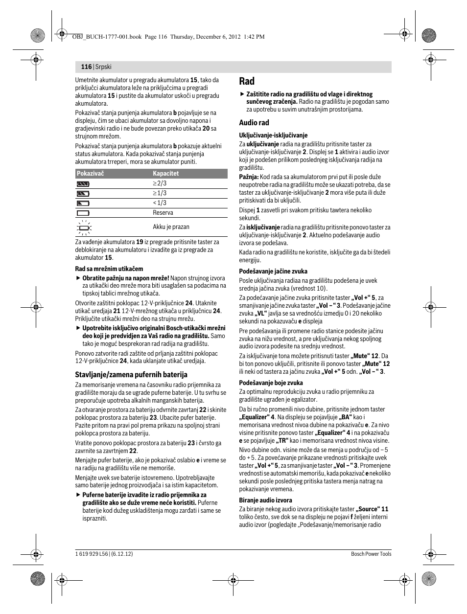 Bosch GML SoundBoxx Professional 14,4 V User Manual | Page 116 / 157