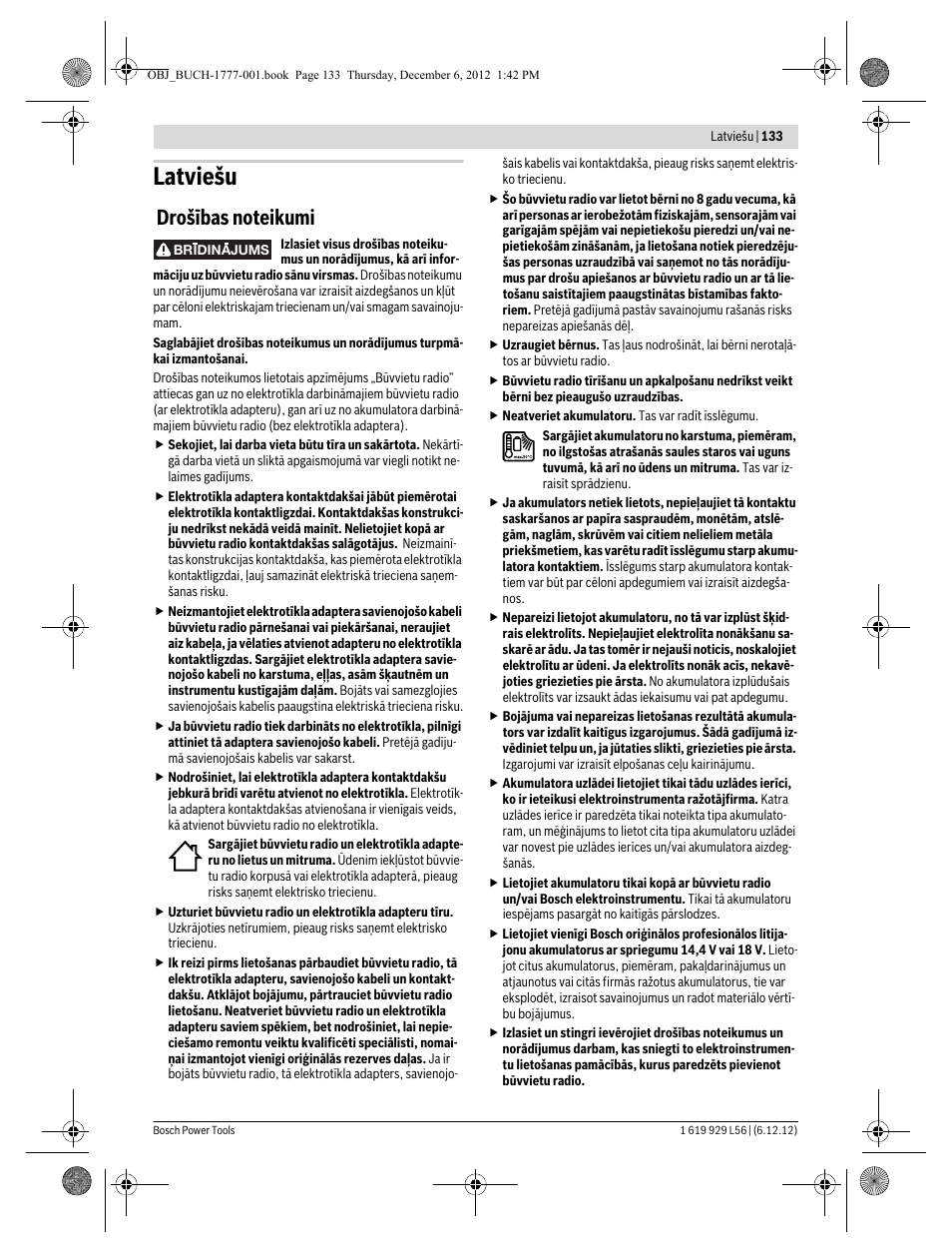 Latviešu | Bosch GML SoundBoxx Professional 14,4 V User Manual | Page 133 / 157