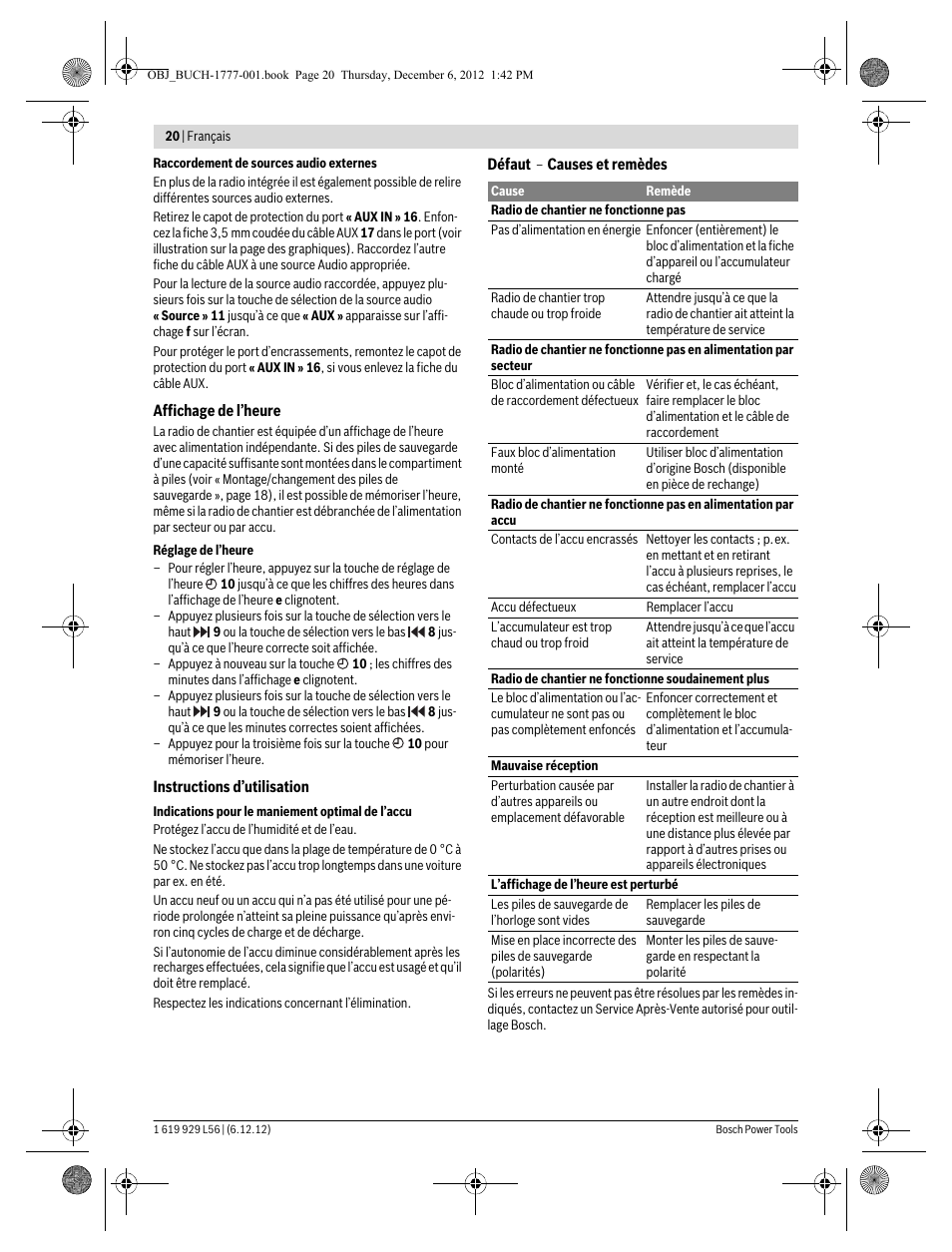 Bosch GML SoundBoxx Professional 14,4 V User Manual | Page 20 / 157