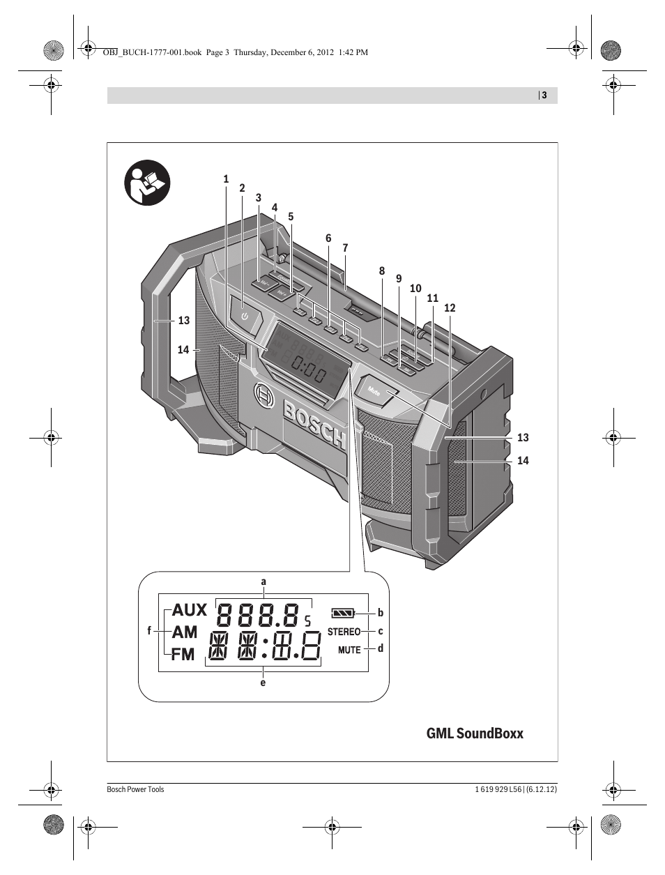 Gml soundboxx | Bosch GML SoundBoxx Professional 14,4 V User Manual | Page 3 / 157