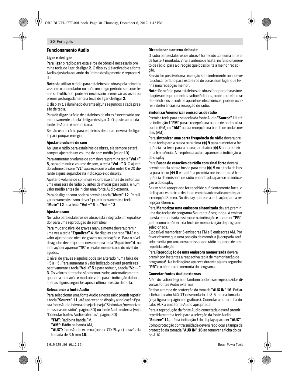 Bosch GML SoundBoxx Professional 14,4 V User Manual | Page 30 / 157