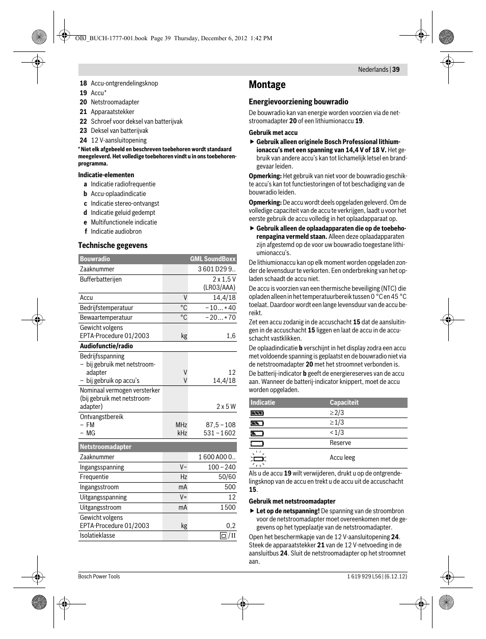 Montage | Bosch GML SoundBoxx Professional 14,4 V User Manual | Page 39 / 157