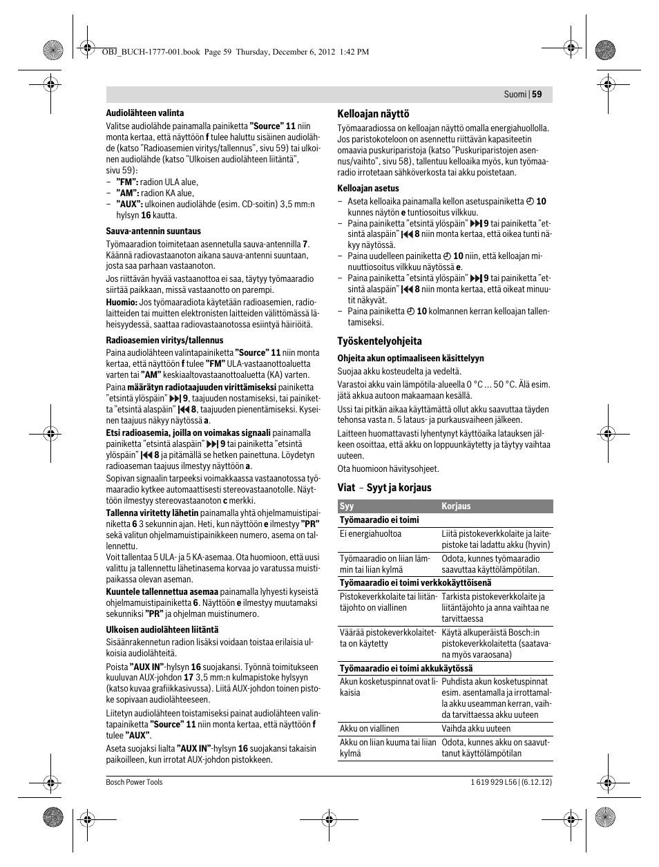 Bosch GML SoundBoxx Professional 14,4 V User Manual | Page 59 / 157