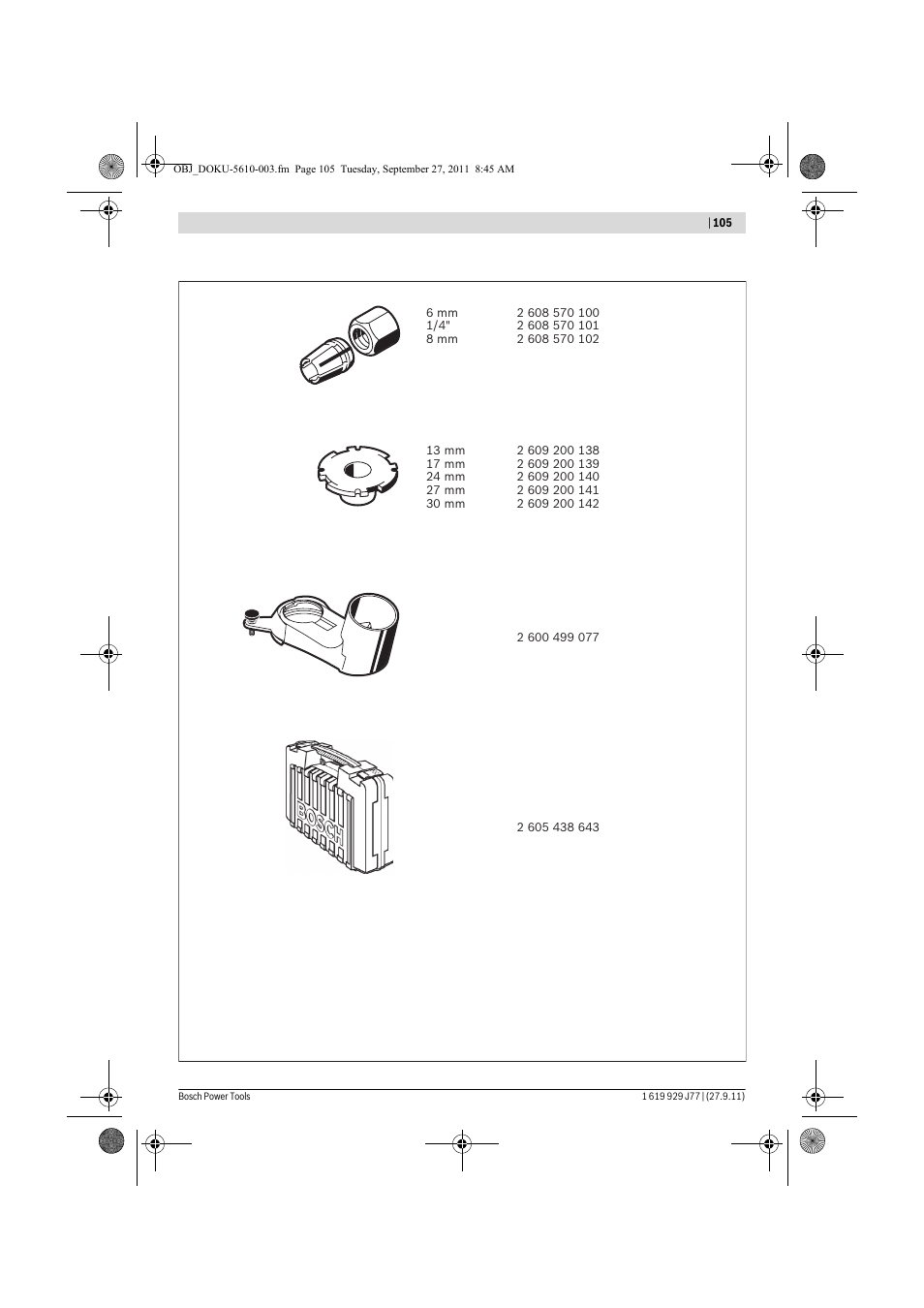 Bosch POF 1200 AE User Manual | Page 105 / 106