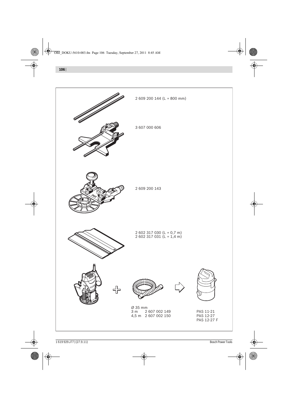 Bosch POF 1200 AE User Manual | Page 106 / 106