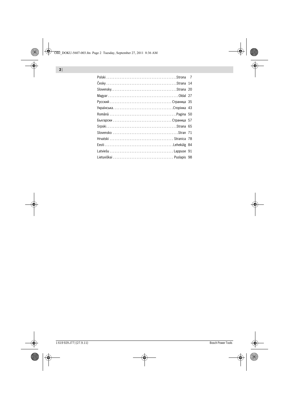 Bosch POF 1200 AE User Manual | Page 2 / 106