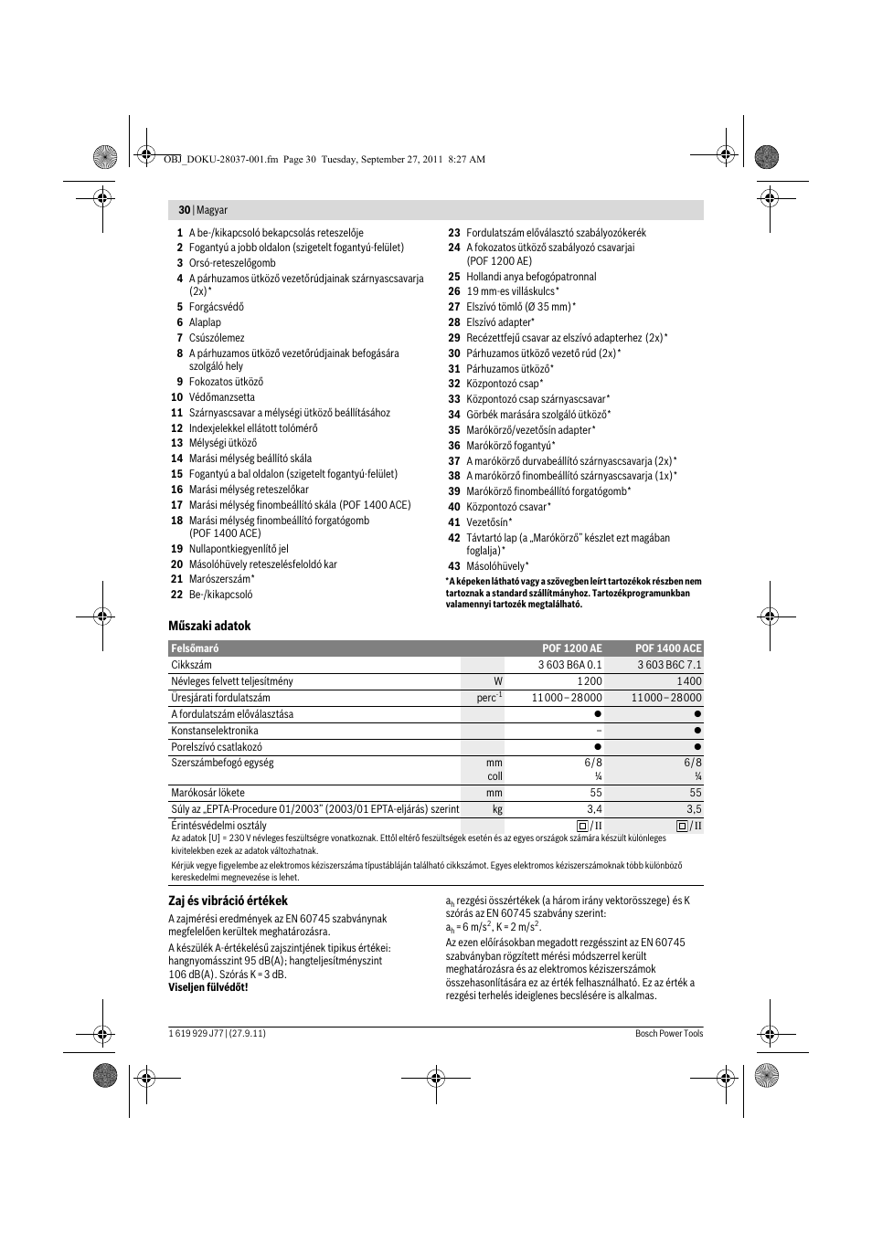 Bosch POF 1200 AE User Manual | Page 30 / 106